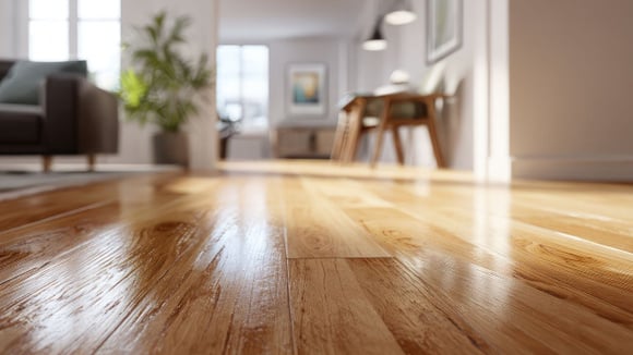 Evitar o excesso de líquido no piso de madeira é fundamental para mantê-lo bonito e bem cuidado (Créditos: Shutterstock)