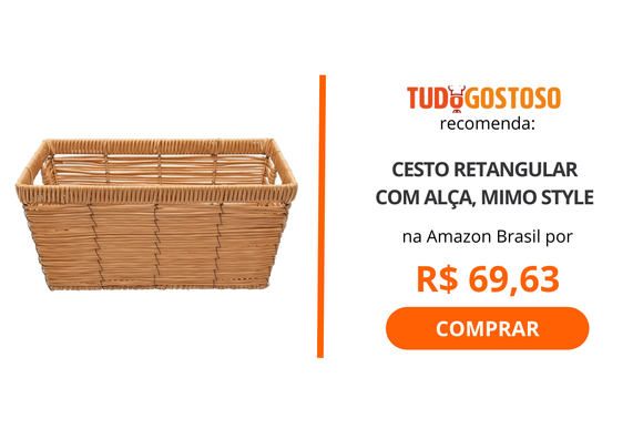 Cesto retangular com alça, Mimo Style