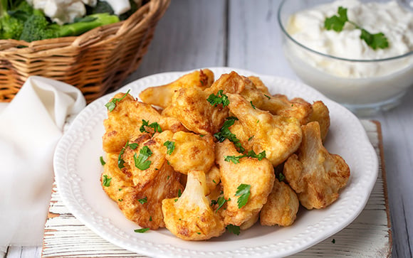 Couve-flor crocante na airfryer é a receita fácil e diferente que você estava procurando para fazer no almoço ou no jantar