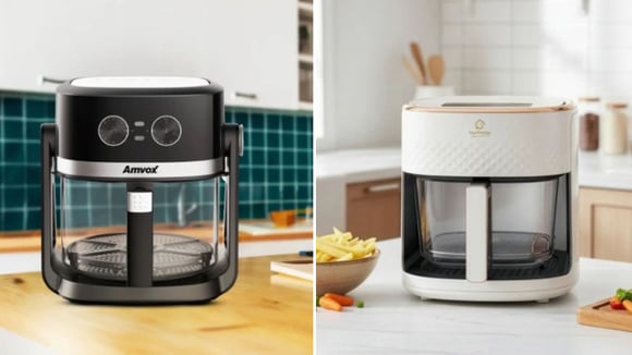 Antes de fechar a compra, vale comparar os diferentes modelos de fritadeira de vidro para definir aquele que melhor se encaixa às suas necessidades (Créditos: Reprodução/Mercado Livre)