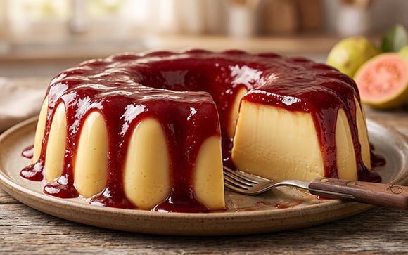 Eu nunca tinha provado pudim assim: receita do TudoGostoso leva goiabada e fez o maior sucesso aqui em casa