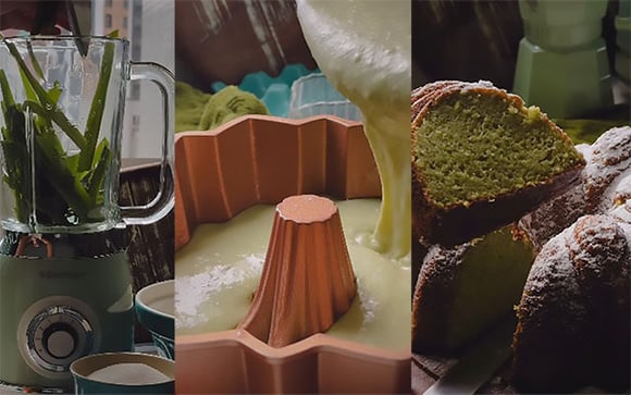 Adeus chá: bolo de capim-de-cidreira é muito mais gostoso e fácil de fazer, é só bater bem no liquidificador e levar ao forno