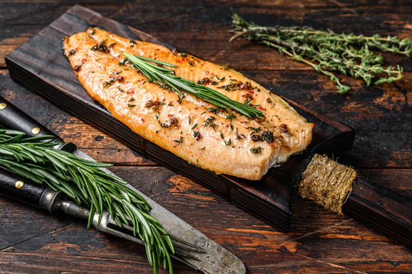 truta é um peixe da mesma família do salmão. (créditos: Shutterstock)