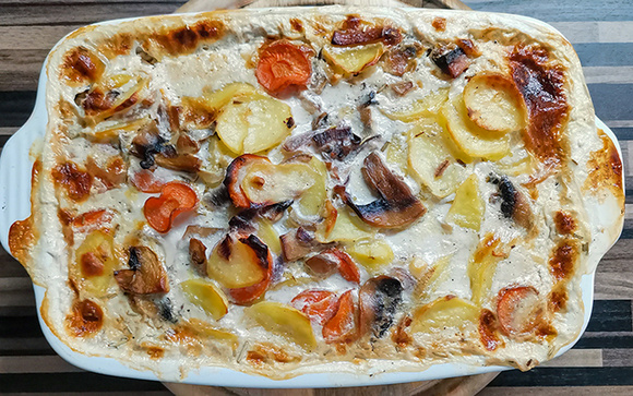 Com só alguns ingredientes, essa receita cremosa de forno virou minha saída preferida para um jantar fácil e caprichado