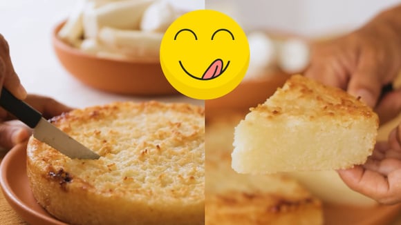 Bolo de aipim de 4 ingredientes: bem cremosos por dentro e casquinha dourada por fora