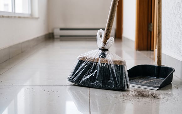Depois que eu comecei a usar um saco plástico na vassoura antes de varrer a casa, minha vida mudou completamente: agora não sofro mais com pelos espalhados!