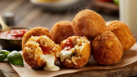 Bolinho de risoto? Aprenda a fazer arancino, o bolinho italiano crocante por fora e crocante por dentro que todo mundo vai amar