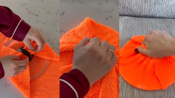 Esse truque ajuda a fazer uma limpeza leve no sofá (Créditos: Reprodução / TikTok @kate_cleanhome)
