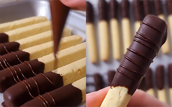 Vi no Instagram e não acreditei que nunca pensei em fazer isso: palitinhos de cookies com chocolate