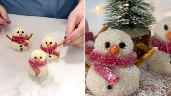 Boneco de neve de brigadeiro é tão fofo que dá pena de comer, mas é uma delícia e perfeito para o Natal
