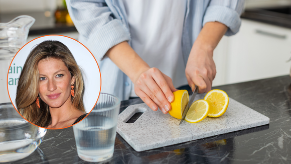 A água de Gisele Bündchen: quais os benefícios de beber água morna com limão e sal todas as manhãs?