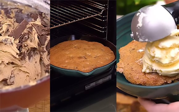 Cookie gigante é o novo vício da minha família aos domingos: encontrei a receita de massa perfeita, crocante por fora e molhadinha por dentro