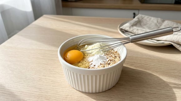 Você só precisa de 15 minutos e 4 ingredientes para fazer esse pãozinho de aveia na airfryer, perfeito para o café da manhã!