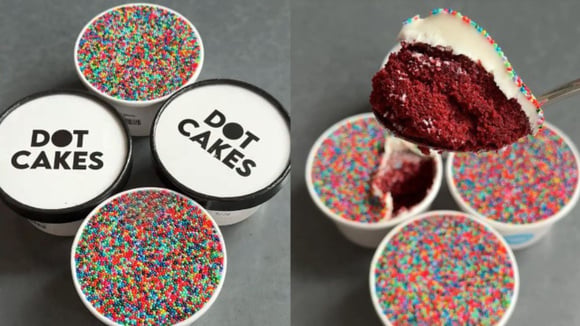 Confeitaria de Nova York foi a "criadora" original do famoso dot cake (Créditos: Reprodução/@thecarboholic/TikTok)