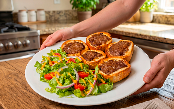 Nem esfirra, nem sanduíche: você só precisa de carne moída e alguns ingredientes para fazer esse pão recheado delicioso