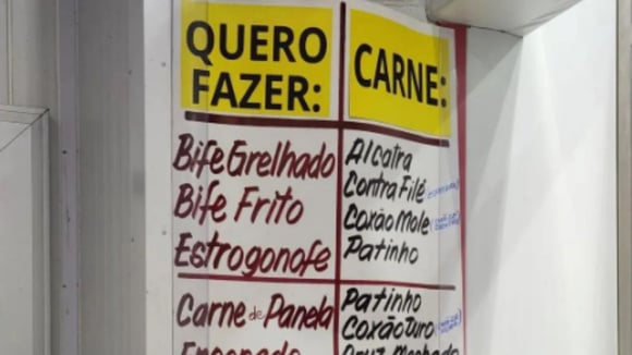 “Supermercado dando ajuda para um pobre sem conhecimento de carnes”: placa ajuda quem não é rico a  comprar o alimento certo