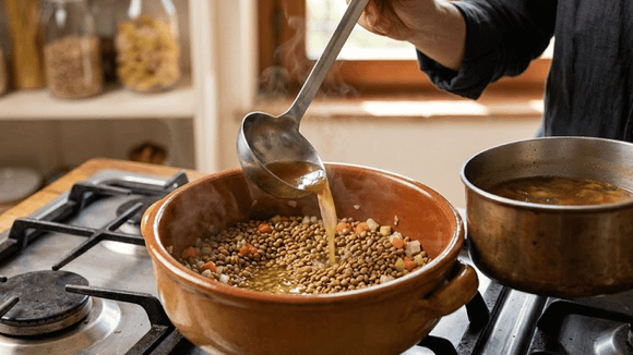 A técnica inspirada no risoto preserva o sabor natural da lentilha. (Foto: Gerada por IA)