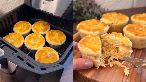 Fiz essa massa de empadinha de 3 ingredientes na airfryer para meu filho uma vez e agora ele pede todo dia um sabor diferente