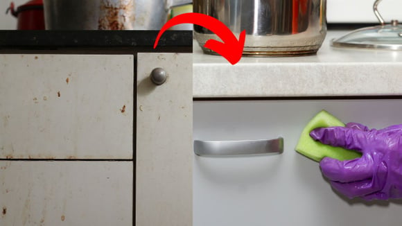 Gordura nos armários de cozinha: eis a forma mais eficaz de removê-la