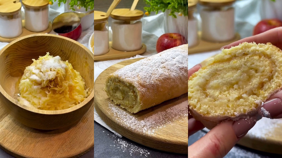 SEM GLÚTEN e ZERO LACTOSE: rocambole de maçã fácil é a receita simples que você vai querer comer todo dia