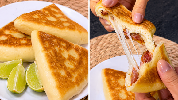 Esfirra fechada na frigideira: o lanche rápido que salva qualquer tarde