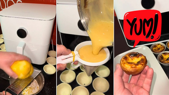 Esse pastel de nata fácil na airfryer que aprendi com um português fica delicioso: atenção a passo final logo que fica pronto