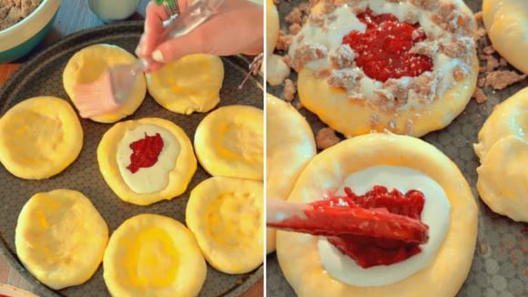 Veja o passo a passo completo da receita para fazer esse brioche doce em casa (Créditos: Reprodução/@leonilanee/Instagram)