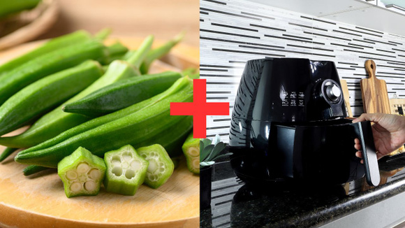 Quiabo crocante e sem baba só se você seguir esses passos na airfryer (E FAZ RAPIDINHO!)