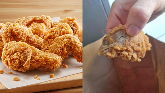 Uma surpresa nada agradável: cliente pede frango frito em fast food e recebe cabeça de galinha pelo delivery
