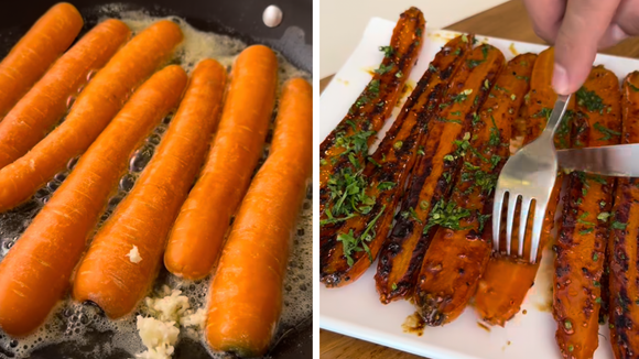 Nem mole, nem dura: cenoura caramelizada com laranja fica com a textura perfeita e é aquele acompanhamento diferente e fácil de fazer que surpreende