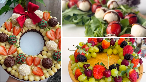 A tendência de Natal desse ano são guirlandas comestíveis: tem de brownie, de salada, de frutas e mais! Aprenda como fazer