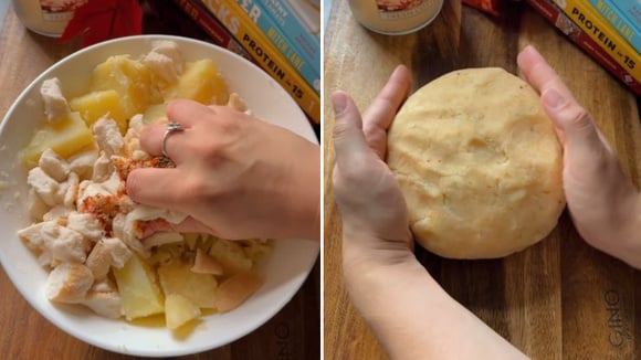 Massa leva pão de forma umedecido para ficar mais estável e úmida depois do preparo (Créditos: Reprodução/@courtneys_bites/Instagram)