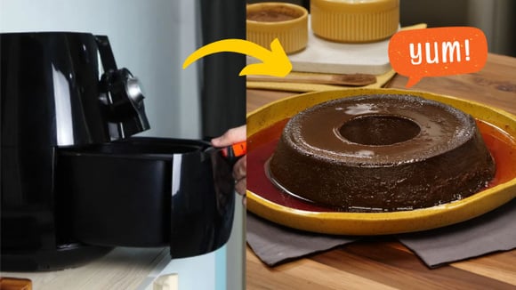Estou obcecada por essa receita de pudim na airfryer: fácil, deliciosa e sempre dá certo!