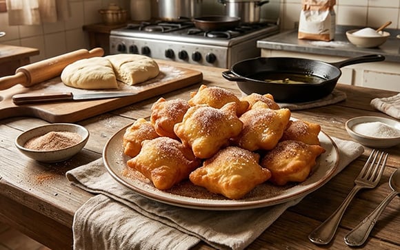 Nem sonho, nem bolinho de chuva: a receita favorita do caderno da vovó é essa massinha frita polvilhada com açúcar e canela