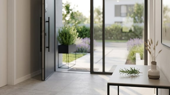 O aroma do alecrim transforma a entrada de casa em um ambiente mais acolhedor. (Foto: Gerada por IA)