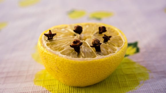 Limão com cravos espetados (Créditos: Shutterstock)