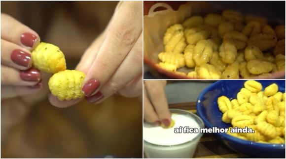 Nhoque na airfryer crocante por fora e macio por dentro: receita usa aquela massa do mercado, pré-cozida