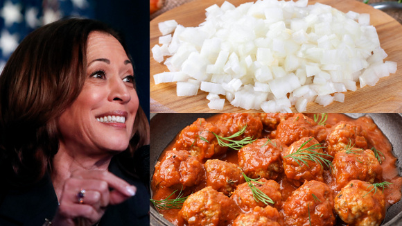 Cozinhando com Kamala Harris no domingo: o segredo da receita de almôndegas da vice-presidente dos Estados Unidos está no preparo da cebola