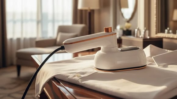 Mini ferro de passar portátil é um achadinho inusitado para desamassar roupas em qualquer lugar
