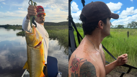 O cantor gosta de passar sem tempo na fazenda em companhia de amigos e familiares (Créditos: Reprodução / Instagram @@luansantana)