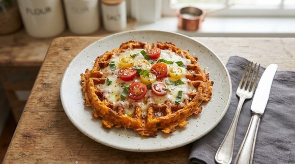 Zero trigo e muito crocante: waffle salgado de batata-doce na sanduicheira sem sujar nada é a minha receita favorita do TudoGostoso