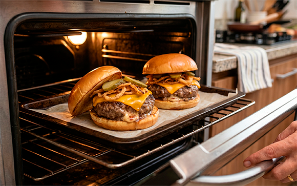 Já sai recheado do forno: hambúrguer caseiro de forno parece de hamburgueria, sai mais barato que delivery e é bem fácil de fazer