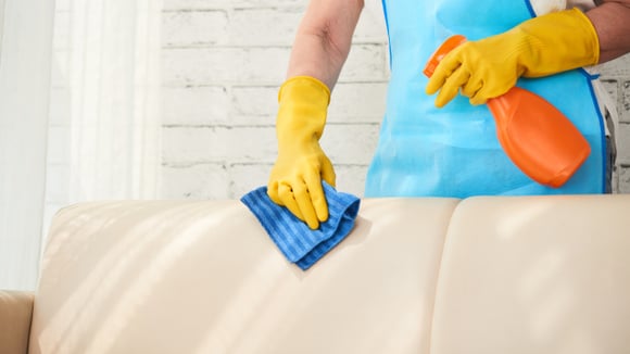 Experimente usar essa combinação na próxima vez que precisar limpar o seu sofá (Créditos: Magnific)