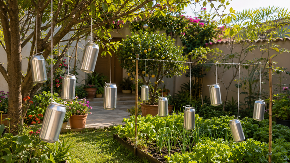 Para que serve pendurar latas de refrigerante no jardim? Essa técnica está se tornando popular e a explicação é simples