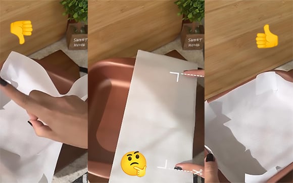 Esse é o jeito certo de colocar o papel-manteiga nas formas redondas, quadradas e retangulares