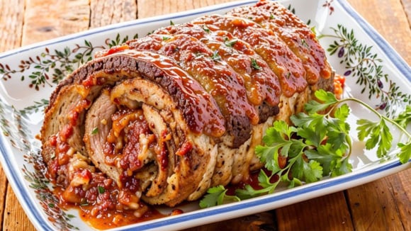 Além de lindo, o rocambole de carne moída é muito saboroso. (Créditos: TudoGostoso)