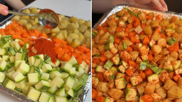 Cenoura, abobrinha e batata são usados nessa receita prática (Créditos: Reprodução/sarahmbonet/Instagram)