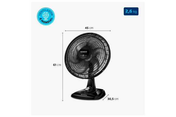 Ventilador Mondial potente com seis pás (Divulgação: Amazon)