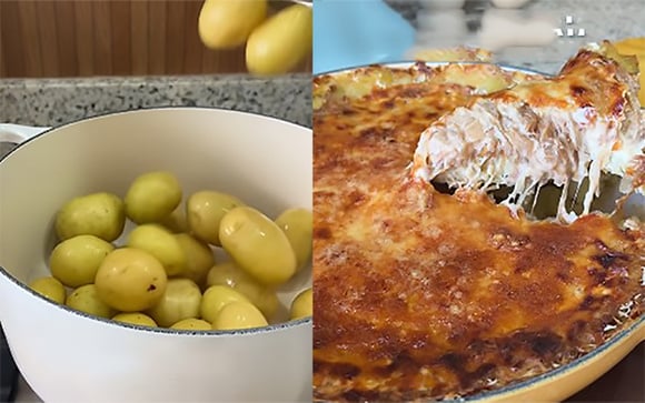 Essa torta de batata, cebola caramelizada e creme de queijos viralizou e eu precisei testar: 10/10 (sem glúten!)