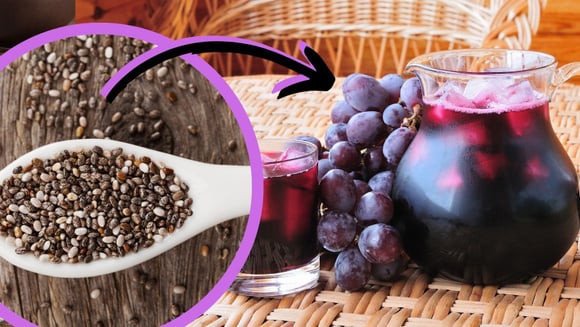 Quais são os benefícios do suco de uva com chia? Veja como fazer!